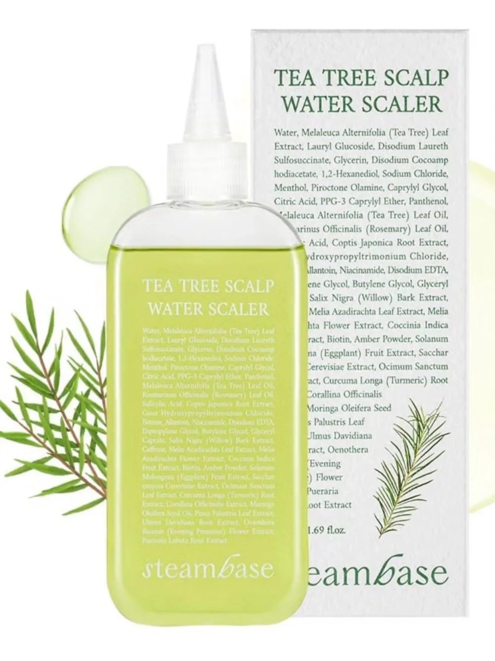 Tea Tree Scalp Water Scaler, Scalp Exfoliator for Itchy Dry Flaky Scalp Exp:9/18